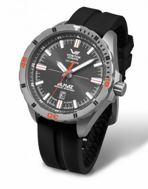 pánske hodinky Vostok-Europe ALMAZ titanium line NH35A/320H263 čierny silikón