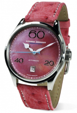 dmske hodinky ALEXANDER SHOROKOHFF model LADY AUTOMATIK RED AS.LA01-25