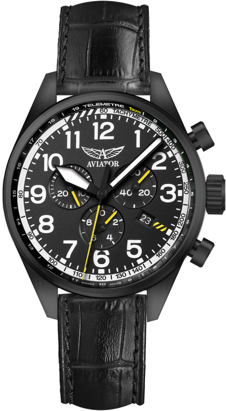pánske hodinky AVIATOR model Airacobra P45 Chrono V.2.25.5.169.4